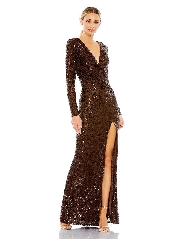 Weekend Exclusive Mac Duggal 26723 Long Sleeve Formal Sequin Dress