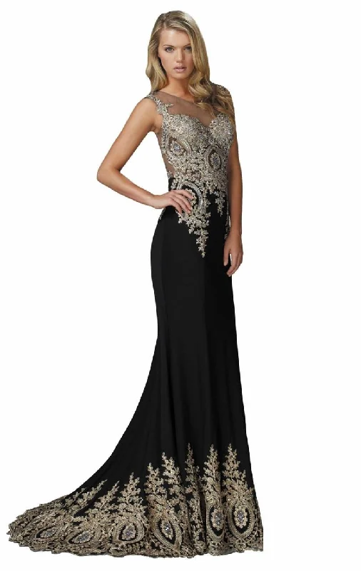 Luxury Fashion Elizabeth K - GL2166-1 Beaded Lace Applique Embellished Gown