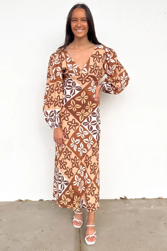 Trend Setting Wardrobe Tylah Maxi Dress Brown Milan