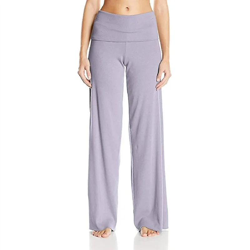 Eclectic Style Wardrobe Jordan Fold Over Knit Pant In Lavender