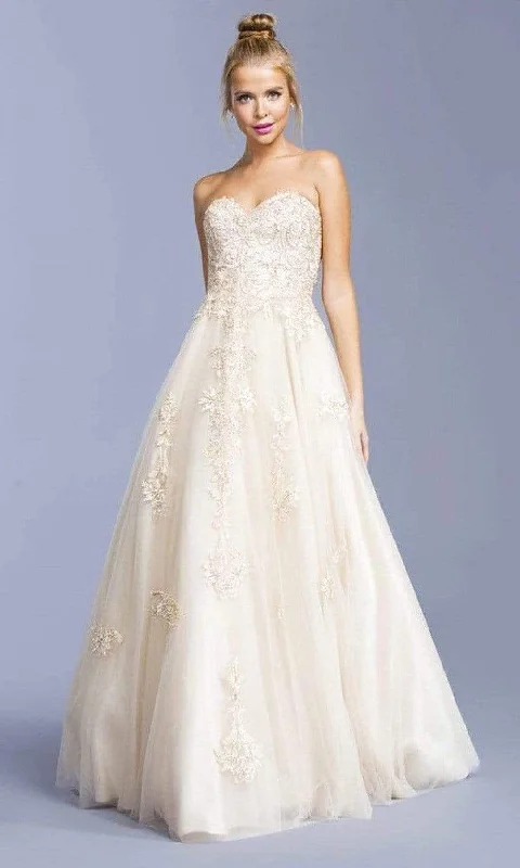 Catch Every Fashion Trend Aspeed Design - L2038 Strapless Sweetheart Applique Ballgown