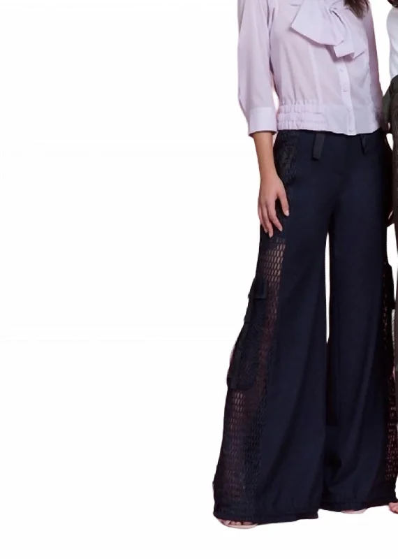 City Fashion Tailored Utility Pants In Navy