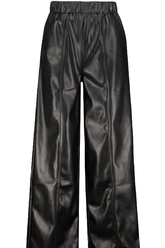 Dive Into Trendy Women's Fashion Women's Gia Vegan Leather Pant In Black