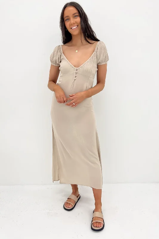 Urban Femme Streetwear Moonblast Maxi Dress Taupe