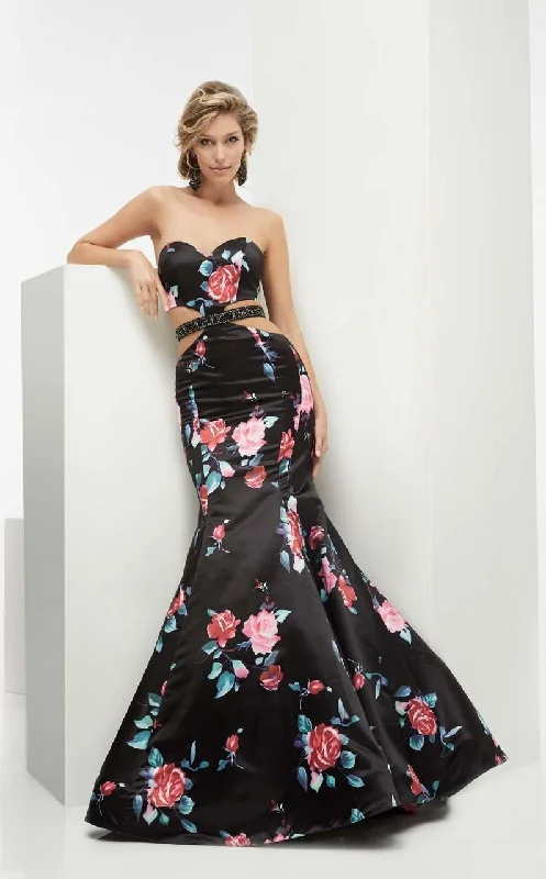 Versatile Wardrobe Essentials Jasz Couture - Floral Strapless Mermaid Gown  5917