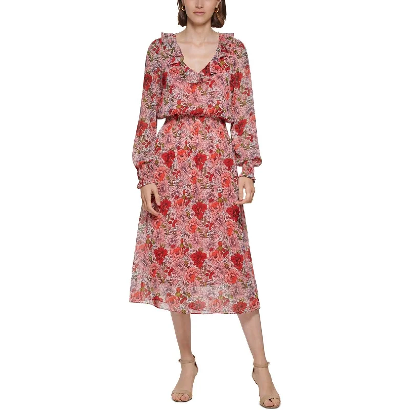 Exclusive Sale Tommy Hilfiger Womens Chiffon Long Maxi Dress