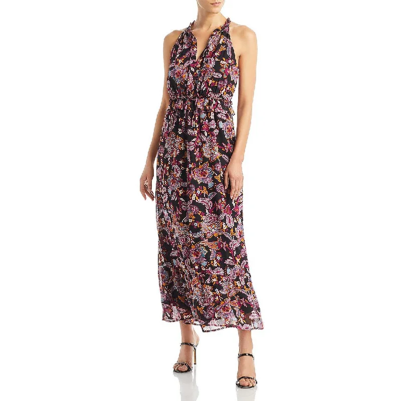 Trendy Attire For Her Aqua Womens Paisley Long Maxi Dress