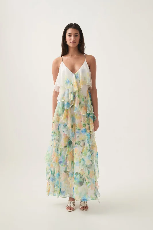 Clearance Event Dreamscape Frill Maxi Dress