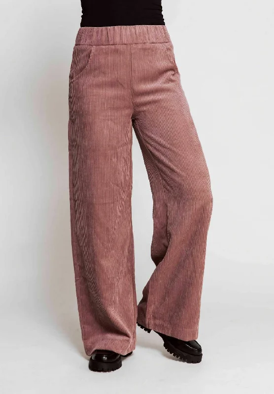 Casual Fashion Raya Cord Pant In Rose