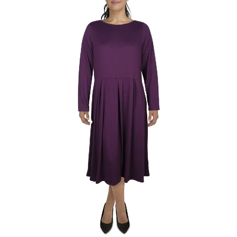 Holiday Special Offers 24seven Comfort Apparel Womens Pleated  Midi Dress