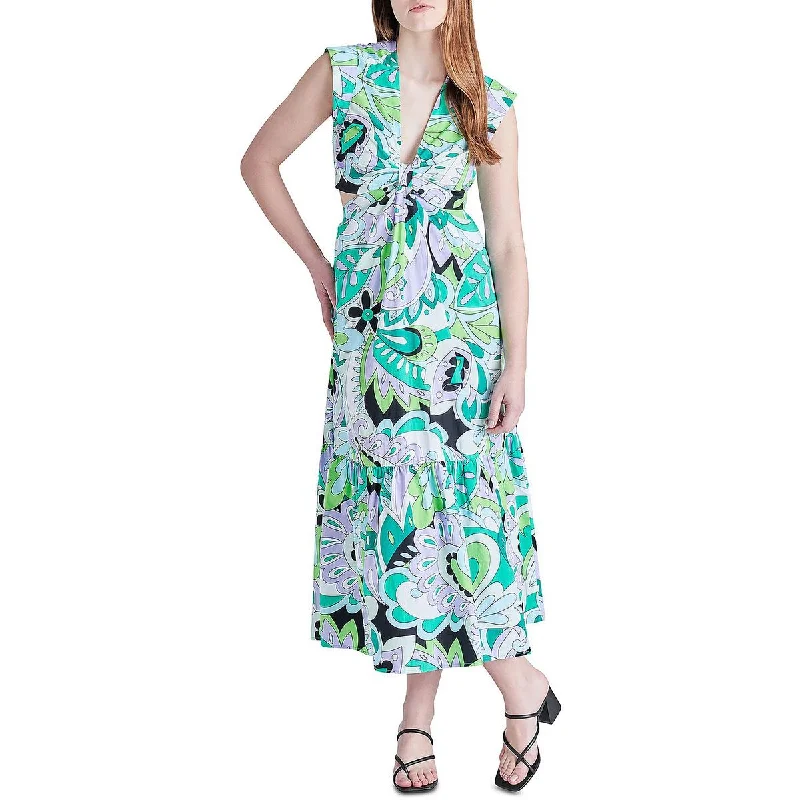 Trendy Street Style Steve Madden Womens Amanda Printed Long Maxi Dress