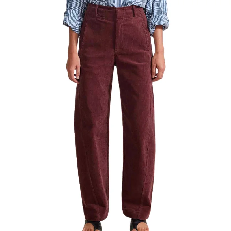 Enjoy Discount Meridian Corduroy Pant In Chocolate