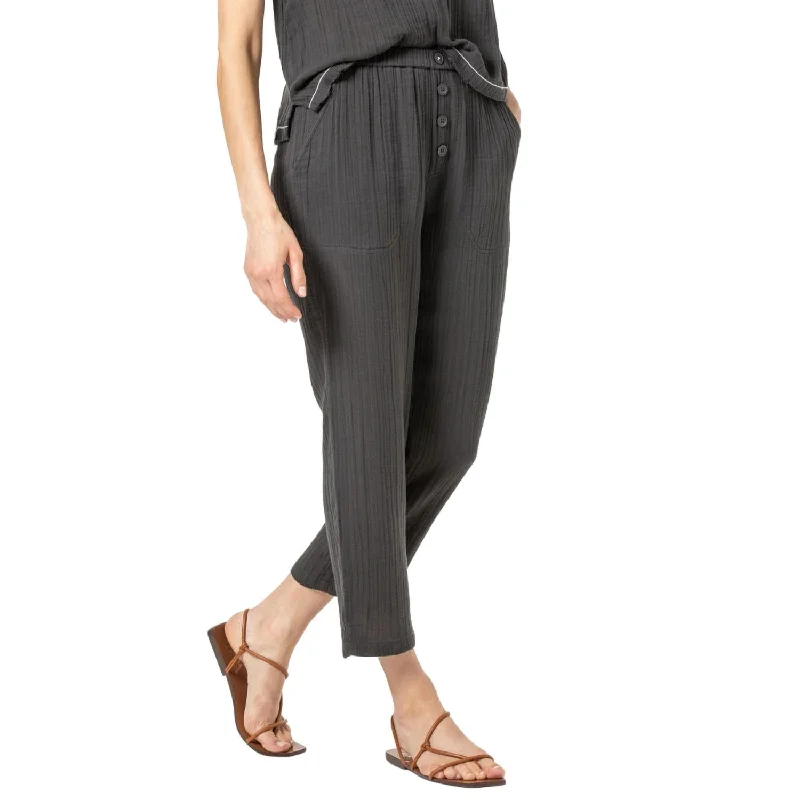 Season Transition Versatile Wear Clearance Button Front Pant In Dolphin