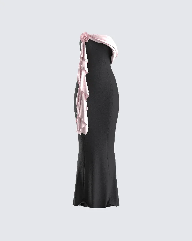 Holiday Gift Guide Sale Ishita Black Draped Maxi Dress