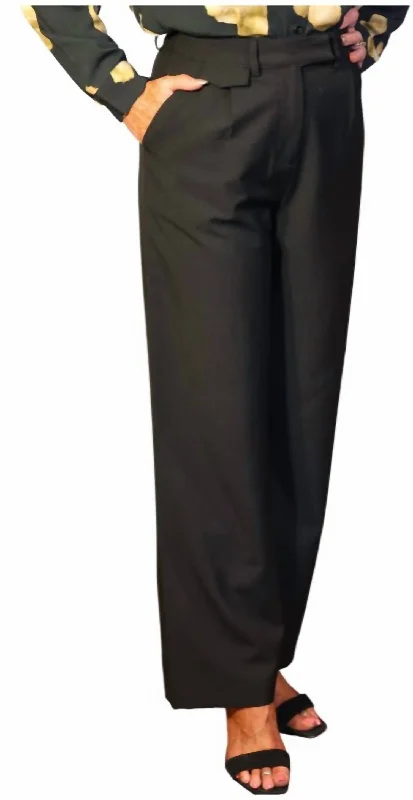 Limited Edition Crepe Trousers In Black