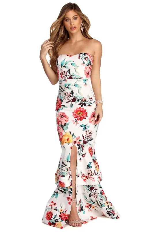 Unbeatable Prices Alecia Sleeveless Floral Mermaid Dress