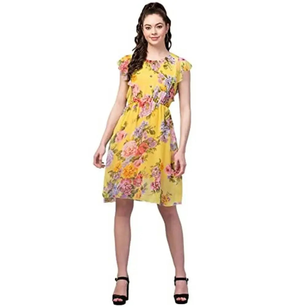 Timeless Elegance My Swag Women's Floral Print Fit and Flare Dress