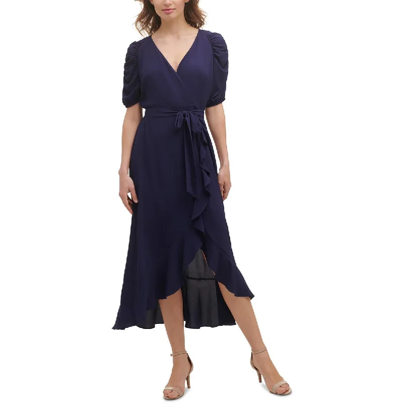 Holiday Special Offers Kensie Womens Ruffled Long Maxi Dress