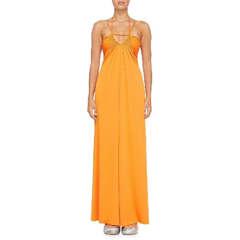 Relaxed Fashion Jonathan Simkhai Womens Hayes Ruched Open Back Maxi Dress