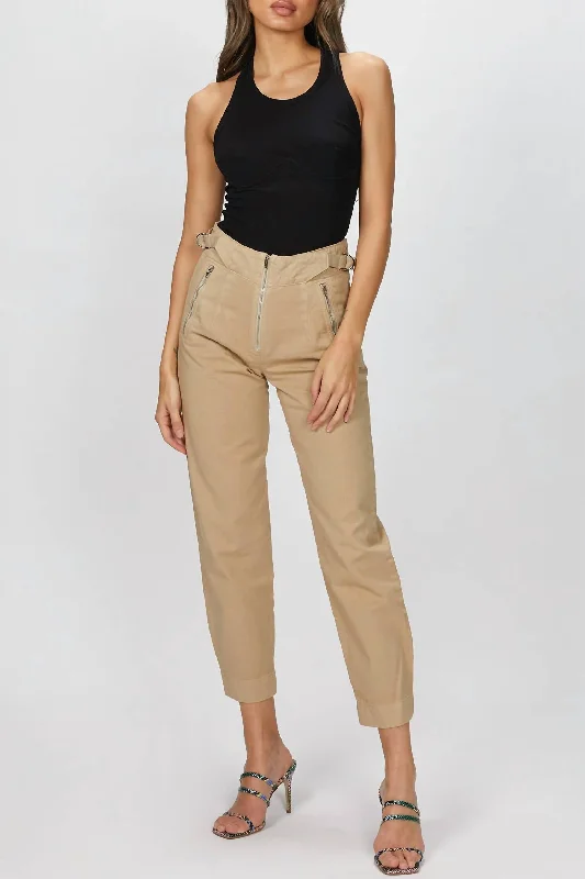 Boutique Styles Gilles Pant In Khaki