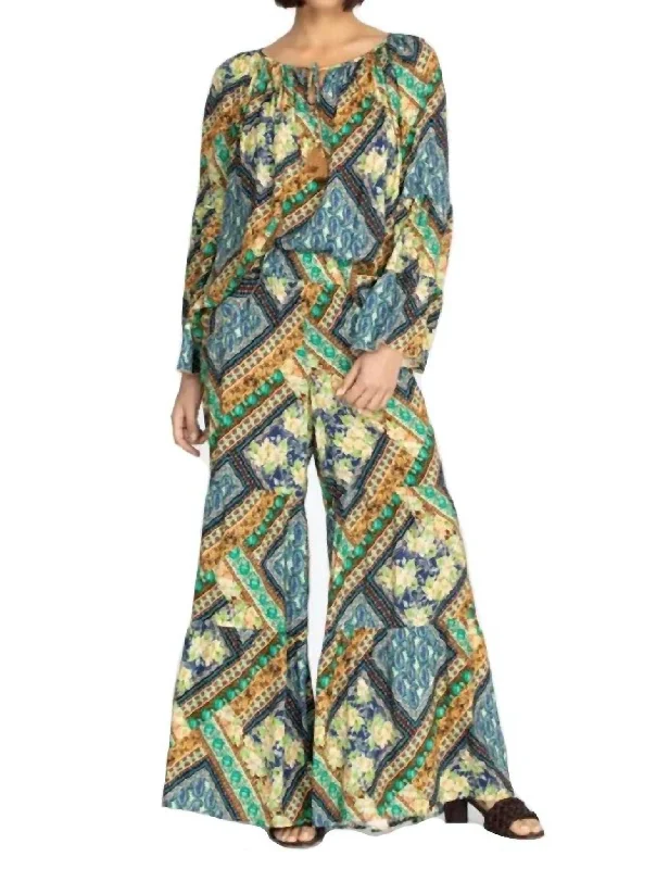 Runway Inspired Wear Rivera Tiered Pants In Multi