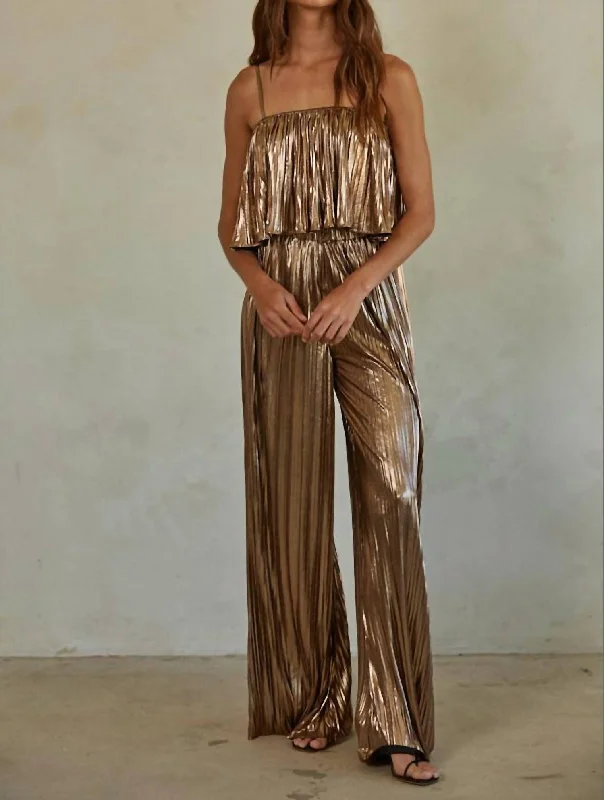 Season Sale The Livia Pants Woven In Bronze