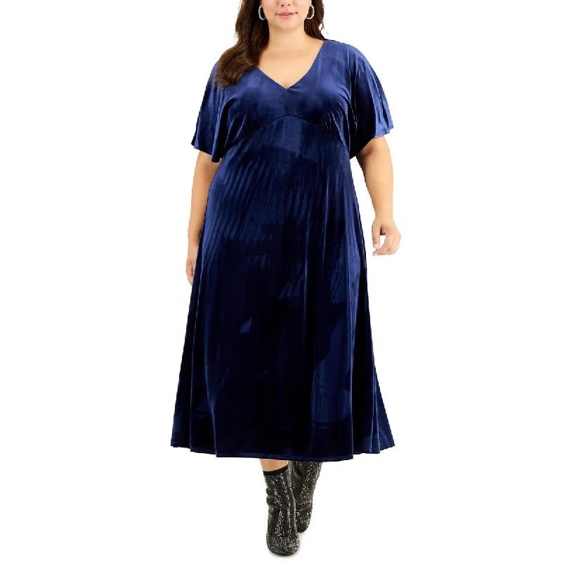 Fashion Forward Outfits Taylor Womens Plus Velvet Long Maxi Dress