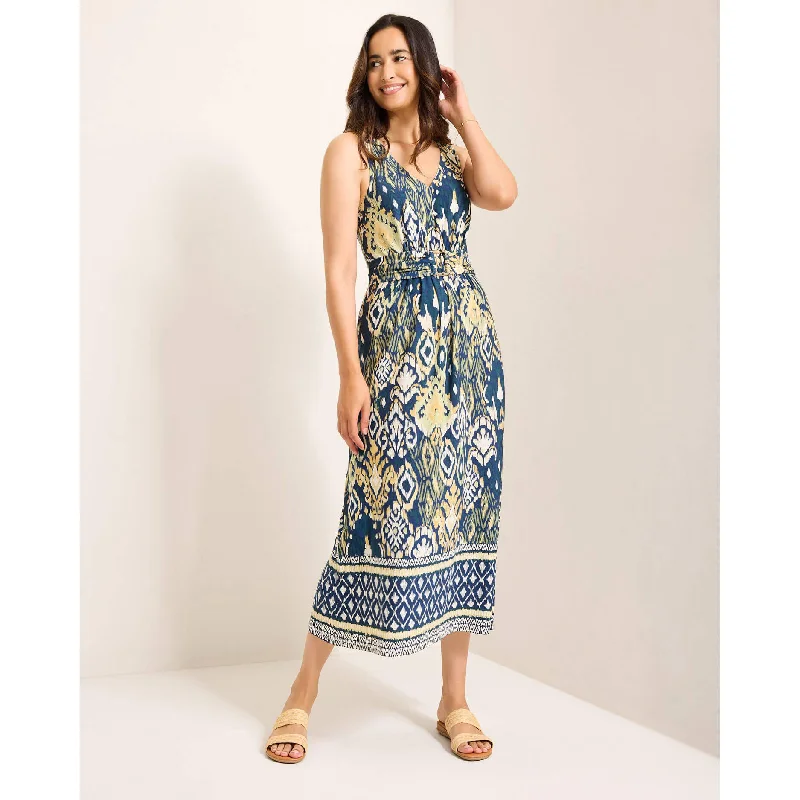 Comfort First Women's Wear Tommy Bahama Women's Vista Cove Sleeveless Midi Dress - Island Navy