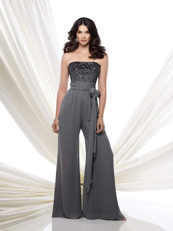 Fashion Frontiers Mon Cheri 115976 Strapless Embellished Jumpsuit