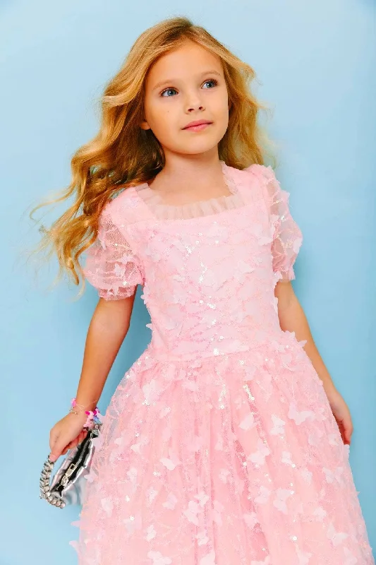 Final Call – Shop Elegant And Casual Fashion For Less Pink Butterfly Puff Tulle Dress