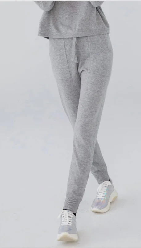 Sophisticated Fashion Cashmere Jogger In Grey