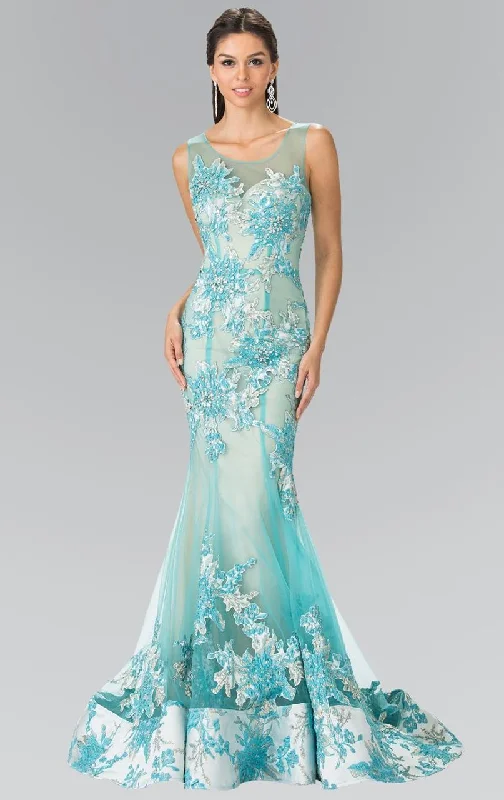 Women Apparel Elizabeth K - GL2335 Beaded Trumpet Gown