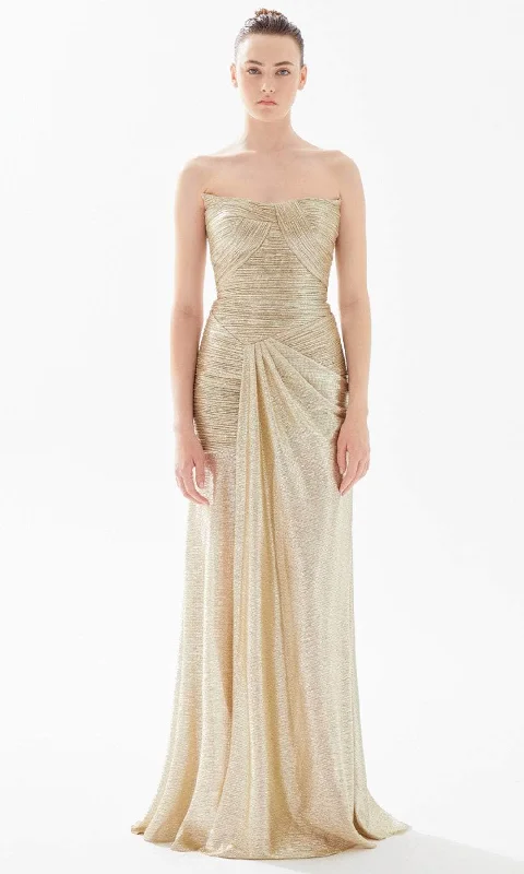 Chic Trend Collection Tarik Ediz 98323 - Strapless Shimmer Trumpet Evening Gown