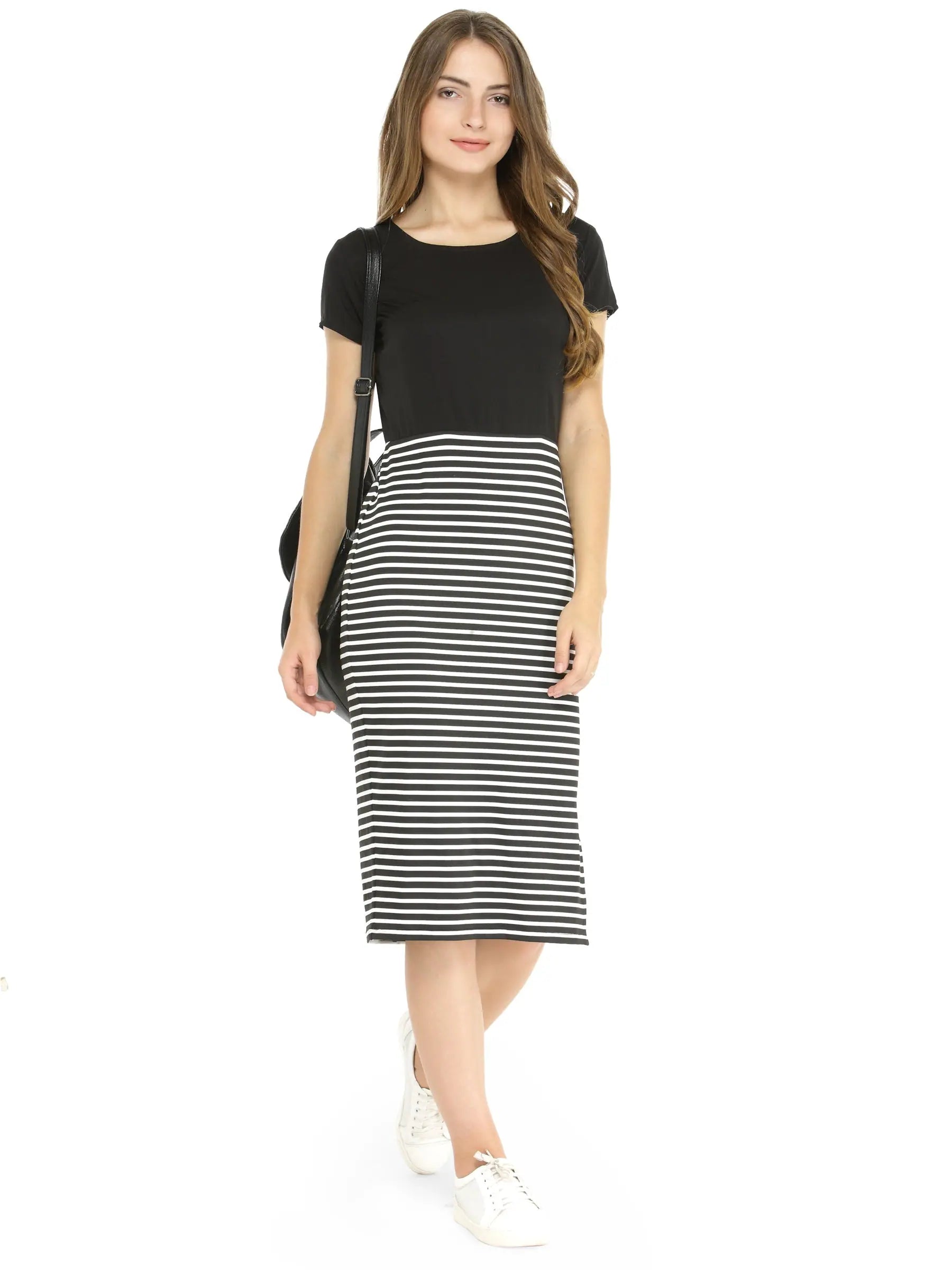 Unbeatable Prices Striped Midi Dress