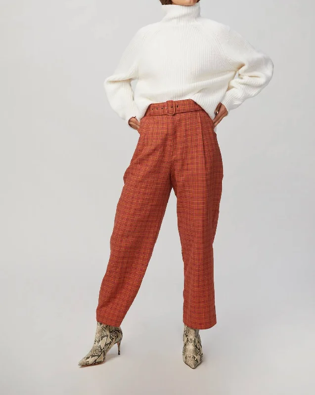 Vibrant Styles Flo Pant In Tio Plaid