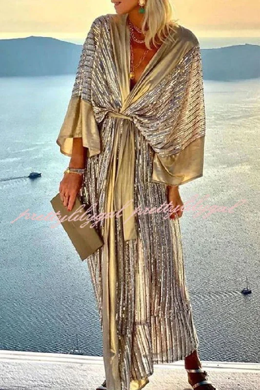 Women's Online Clothing Boutique Dreamy Evenings Retro Court Style Kimono Maxi Dress