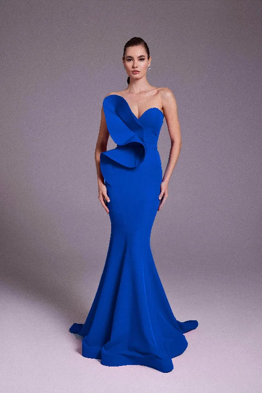 Seasonal Sale MNM Couture N0548 - Strapless Crepe Mermaid Gown