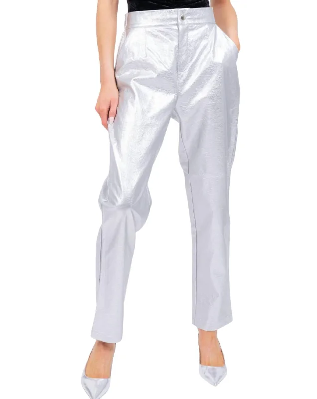 Chic & Cozy Apparel Phoebe Pants In Metal