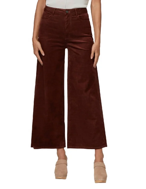 Chic Wardrobe Harper Ankle Pant In Rosewood