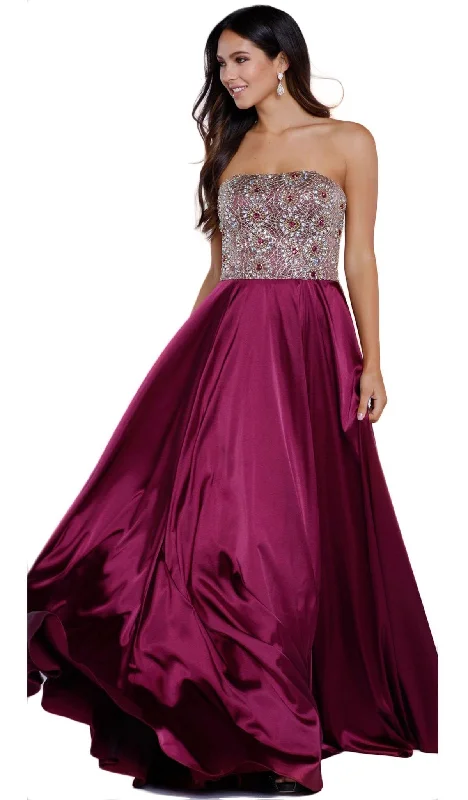 Clearance Event Nox Anabel Strapless Bejeweled Sleek A-Line Gown