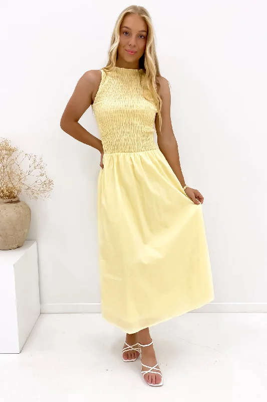 Fashion Essentials Karina Midi Dress Yellow