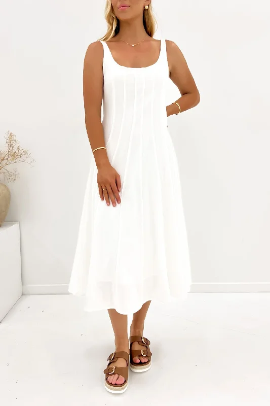 Exclusive Sale Mira Midi Dress White