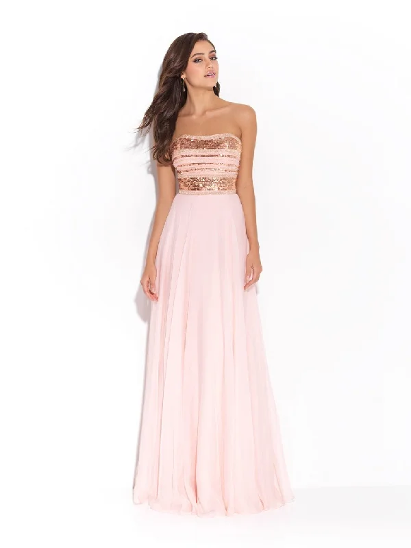 All Season Fashion Collection Madison James 17-259 Strapless Sequin Embellished Chiffon Gown