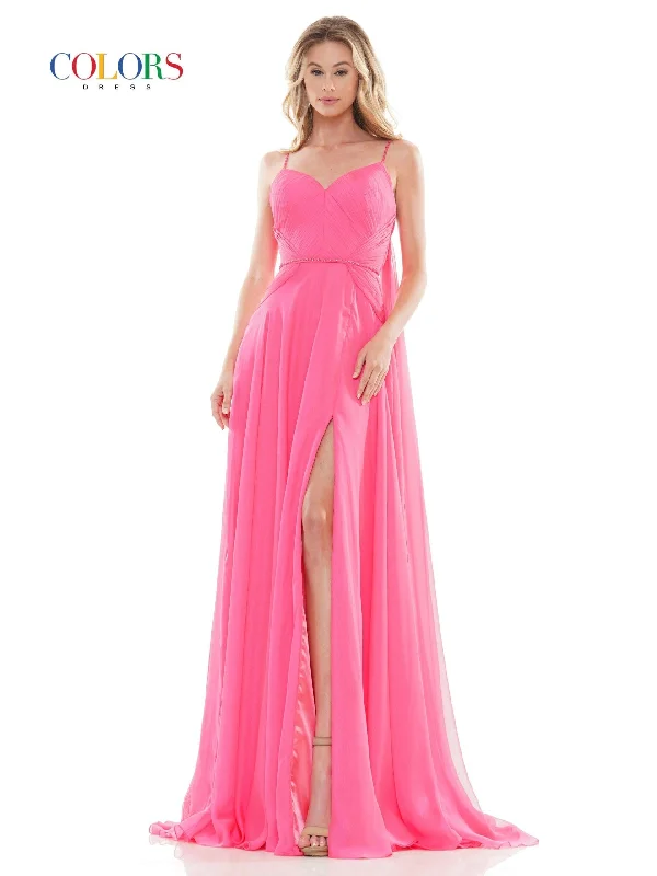 Casual Fashion Colors 2664 Colors Long Formal Chiffon Prom Dress