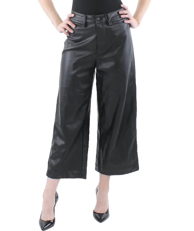 Wardrobe Refresh High Rise Clean Wide Vegan Pant In Black