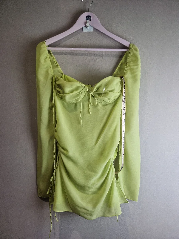 Women's Urban Fashion House of CB Baby Lime chiffon halter mini dress, new with tags  - size small