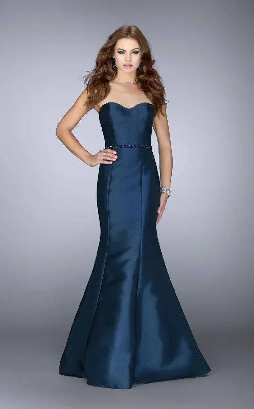 Limited Time Deal La Femme Fitted Strapless Mermaid Evening Gown 22963SC