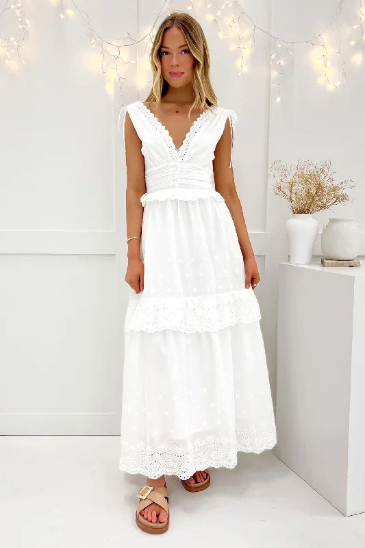 Trendy And Individual Women's Fashion Harry Maxi Dress White