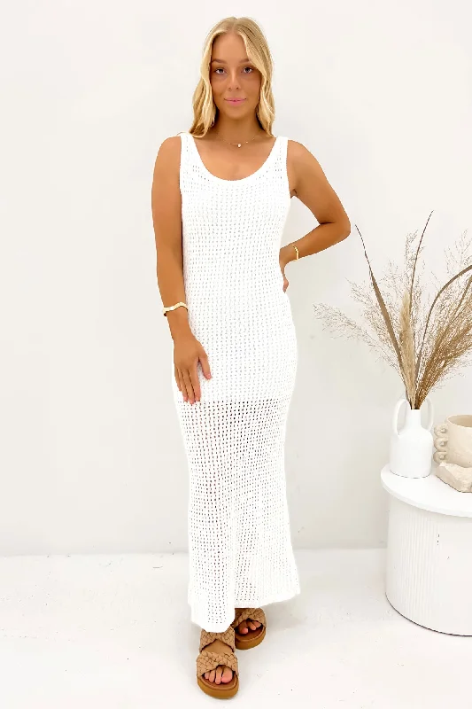 Browse Our Top Products Crochet Maxi Dress Vintage White