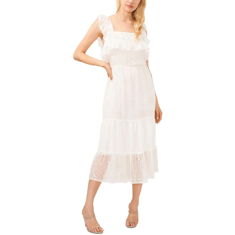 Glamorous Evening Wear CeCe Womens Ruffled Sundress Maxi Dress